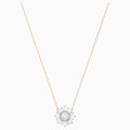 PENDENTE SUNSHINE, BIANCO, PLACCATO ORO ROSA
