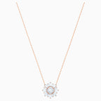 PENDENTE SUNSHINE, BIANCO, PLACCATO ORO ROSA