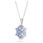 Pendente Swarovski Fiocco di Neve Magic Placcato Rodio e Zirconia Blu - COLLANE