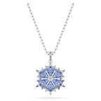 Pendente Swarovski Fiocco di Neve Magic Placcato Rodio e Zirconia Blu - COLLANE
