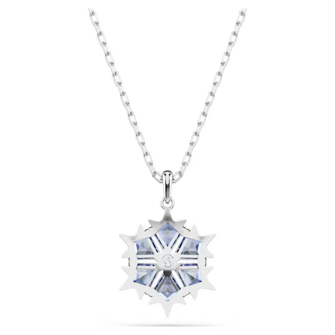 Pendente Swarovski Fiocco di Neve Magic Placcato Rodio e Zirconia Blu - COLLANE