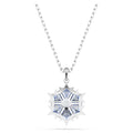 Pendente Swarovski Fiocco di Neve Magic Placcato Rodio e Zirconia Blu - COLLANE