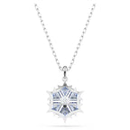 Pendente Swarovski Fiocco di Neve Magic Placcato Rodio e Zirconia Blu - COLLANE