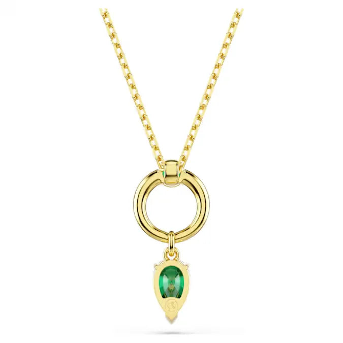 Pendente Swarovski Mesmera Taglio Misto e Placcatura Color Oro - Eleganza Verde Smeraldo - COLLANE