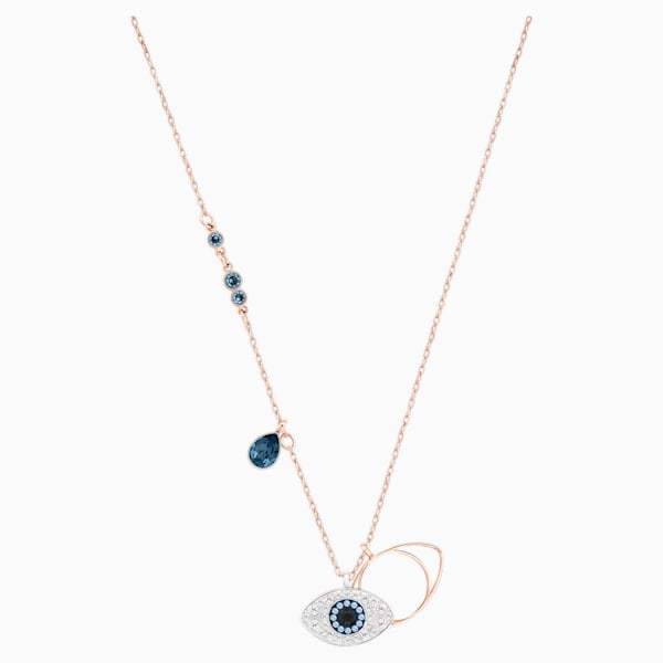 PENDENTE SWAROVSKI SYMBOLIC EVIL EYE, AZZURRO, MIX DI PLACCATURE