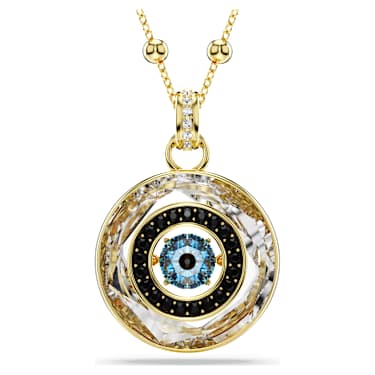 Pendente Symbolica Evil eye Medio Multicolore Placcato color oro SWAROVSKI - COLLANE