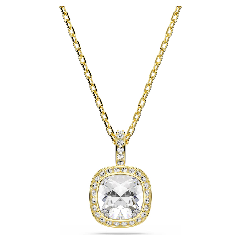 Pendente Una Angelic Taglio Cushion, Bianco, Finitura oro 18K