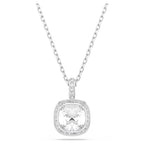 Pendente Una Angelic Taglio Cushion, Bianco, Placcato rodio