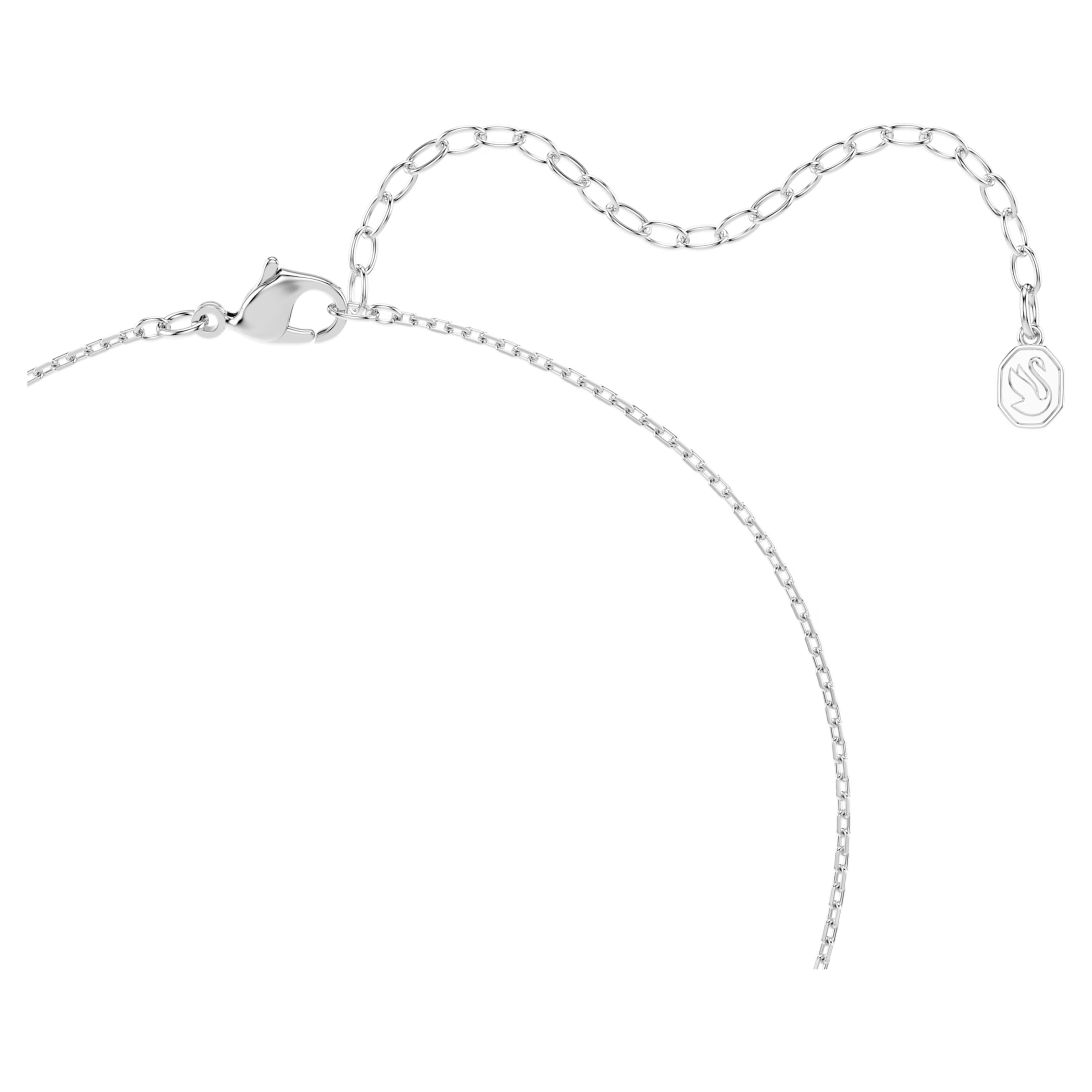 Pendente Una Angelic Taglio Cushion, Bianco, Placcato rodio