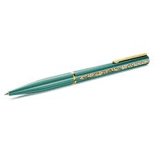 Penna a sfera Crystal Shimmer Glide Verde Laccato verde placcatura in tonalità oro - PENNE