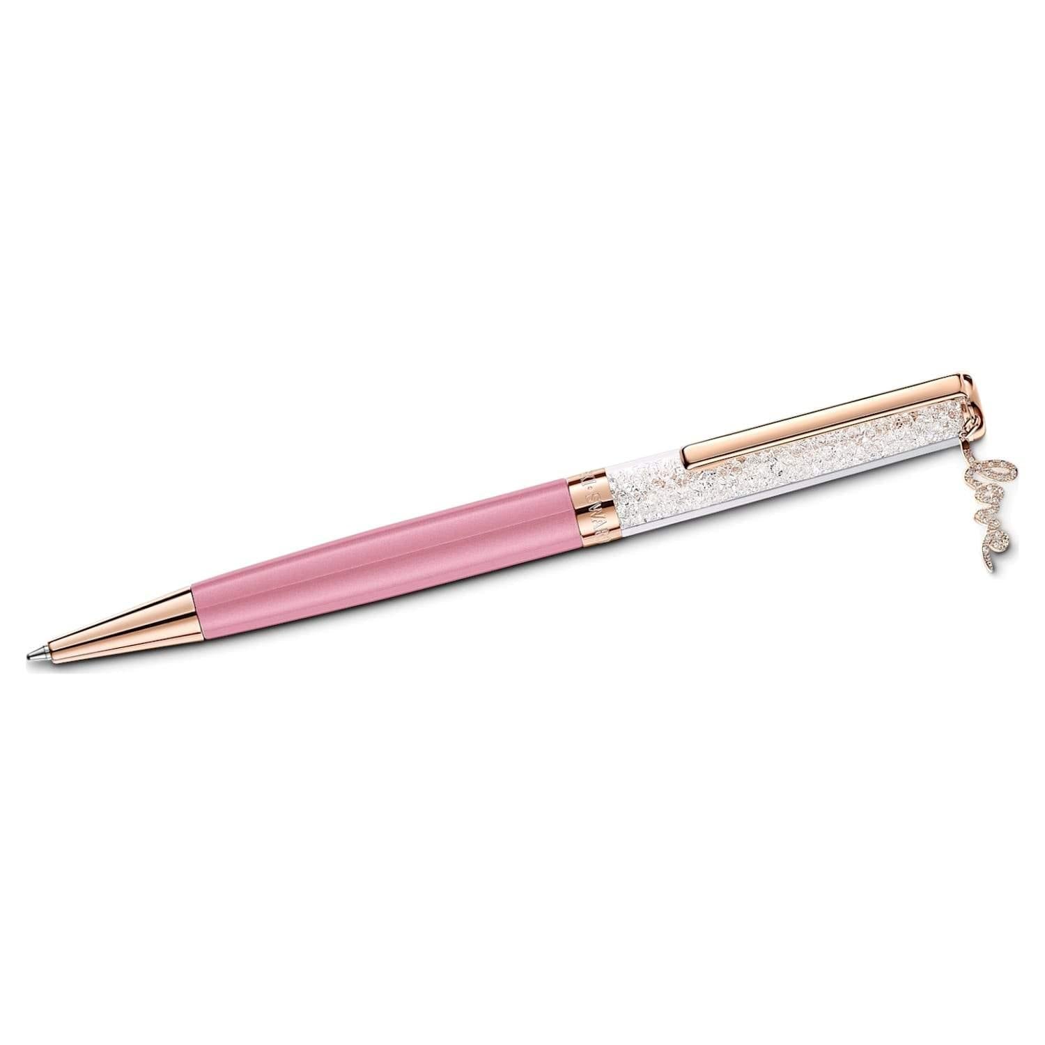 Penna a sfera Crystal Shimmer rosa, placcato color oro rosa