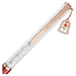 Penna a sfera Crystalline Campana, Laccato rosso, placcato oro rosa
