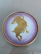 Piatto Comolla Porcellana Incisa Oro Zecchino 24 Carati ’ CAPRICORNO ’ - ARTICOLI PER LA CASA