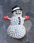 PIN *SNOWMAN* SWAROVSKI - PUPAZZO DI NEVE - SPILLE