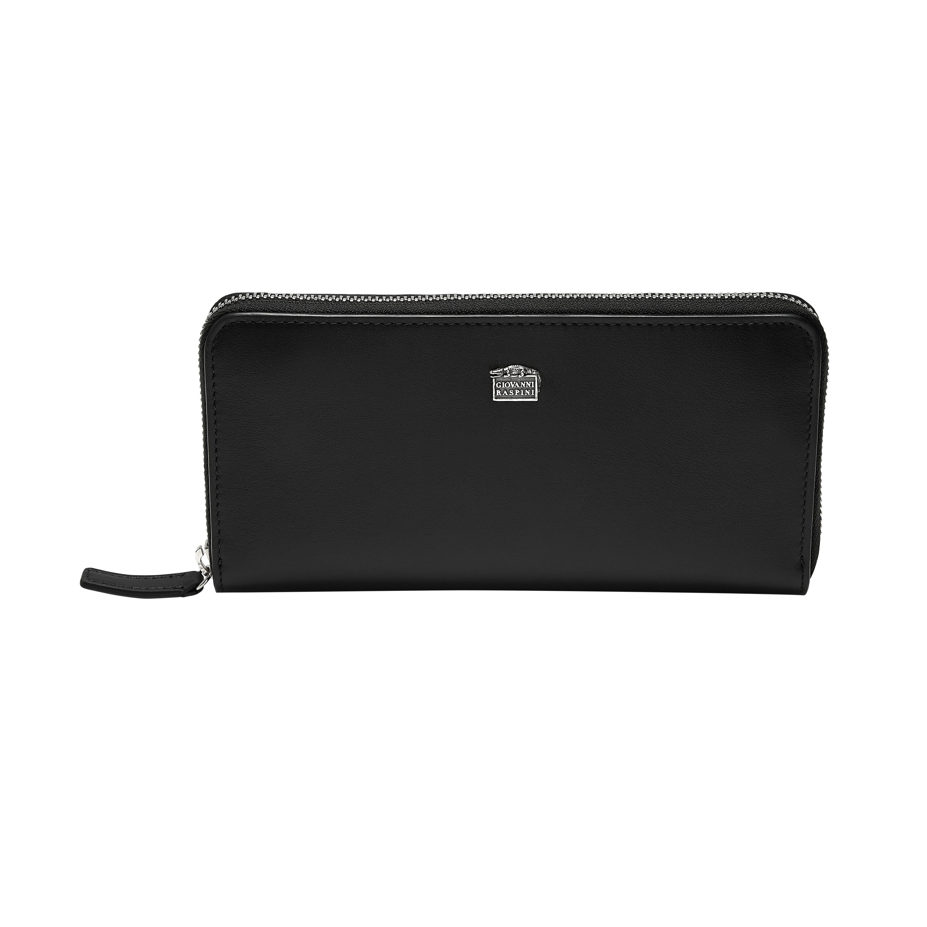 Portafoglio Zip Grande in Pelle Liscia - PELLETTERIA