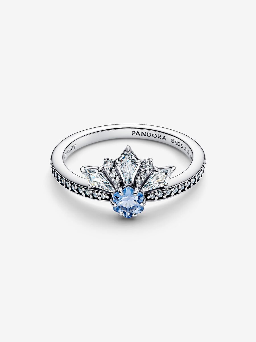 Principesse Disney Frozen Elsa Anello Tiara Argento Sterling 925 - ANELLO