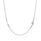 Rosario Girocollo Argento Diamantato