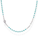 Rosario Girocollo Cristalli Azzurri