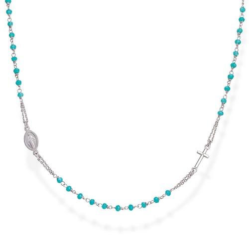 Rosario Girocollo Cristalli Azzurri