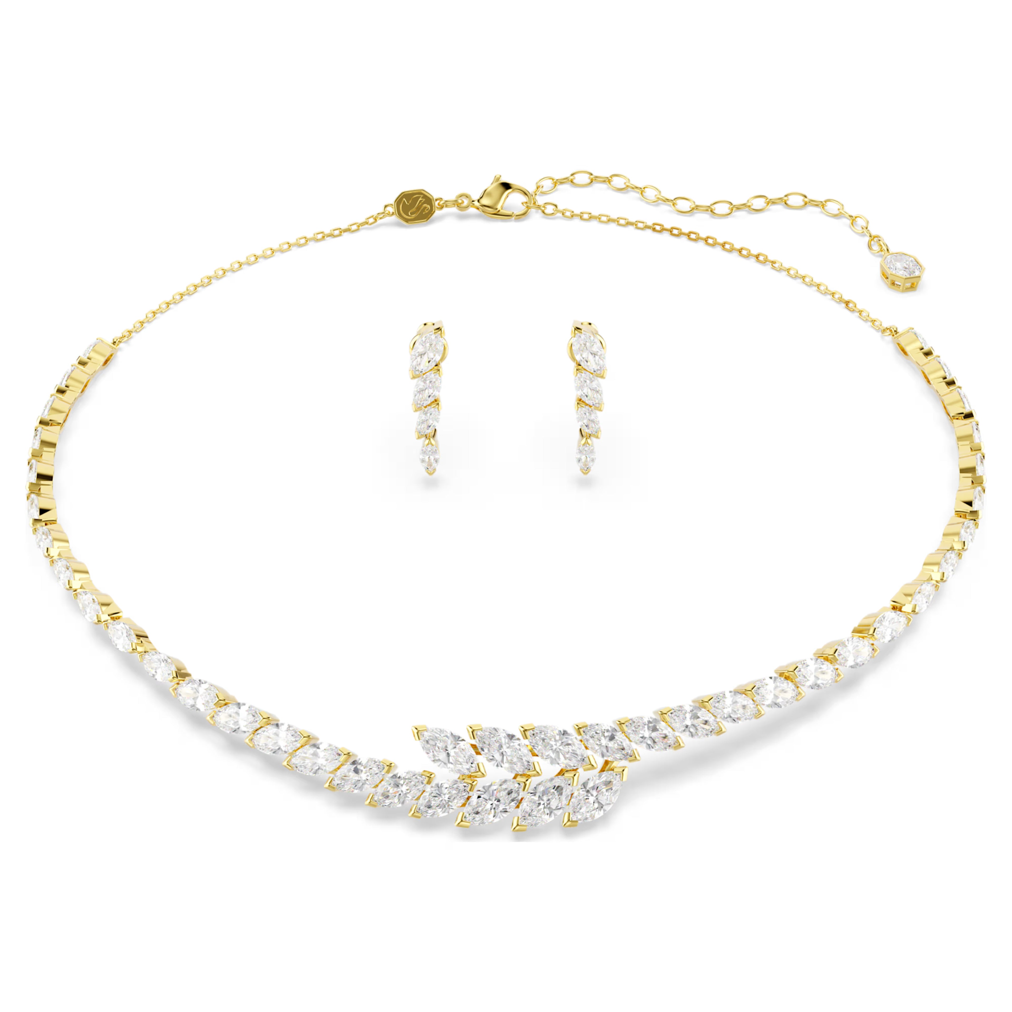 Set Mesmera Set (2), Taglio Marquise, Bianco, Finitura oro 18K
