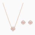 SET SWAROVSKI SPARKLING DANCE CLOVER, ROSA, PLACCATO COLOR ORO ROSA