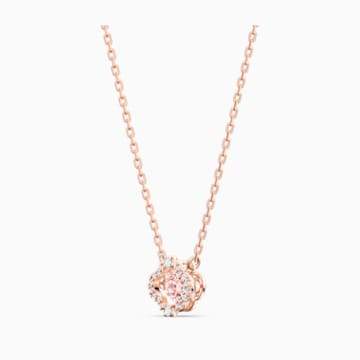 SET SWAROVSKI SPARKLING DANCE CLOVER, ROSA, PLACCATO COLOR ORO ROSA