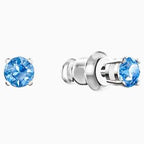 SET SWAROVSKI SPARKLING DANCE ROUND, AZZURRO, PLACCATURA RODIO