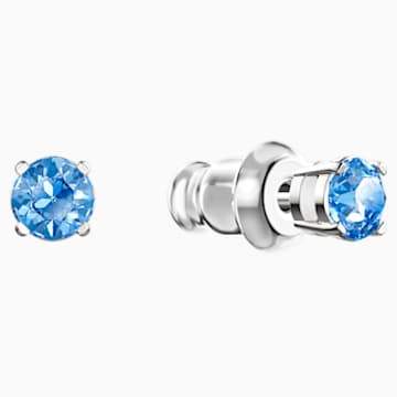 SET SWAROVSKI SPARKLING DANCE ROUND, AZZURRO, PLACCATURA RODIO