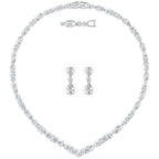 Set Tennis Deluxe Taglio misto, Bianco, Placcato rodio