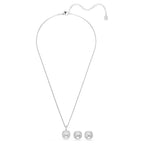Set Una Angelic Taglio Cushion, Bianco, Placcato rodio