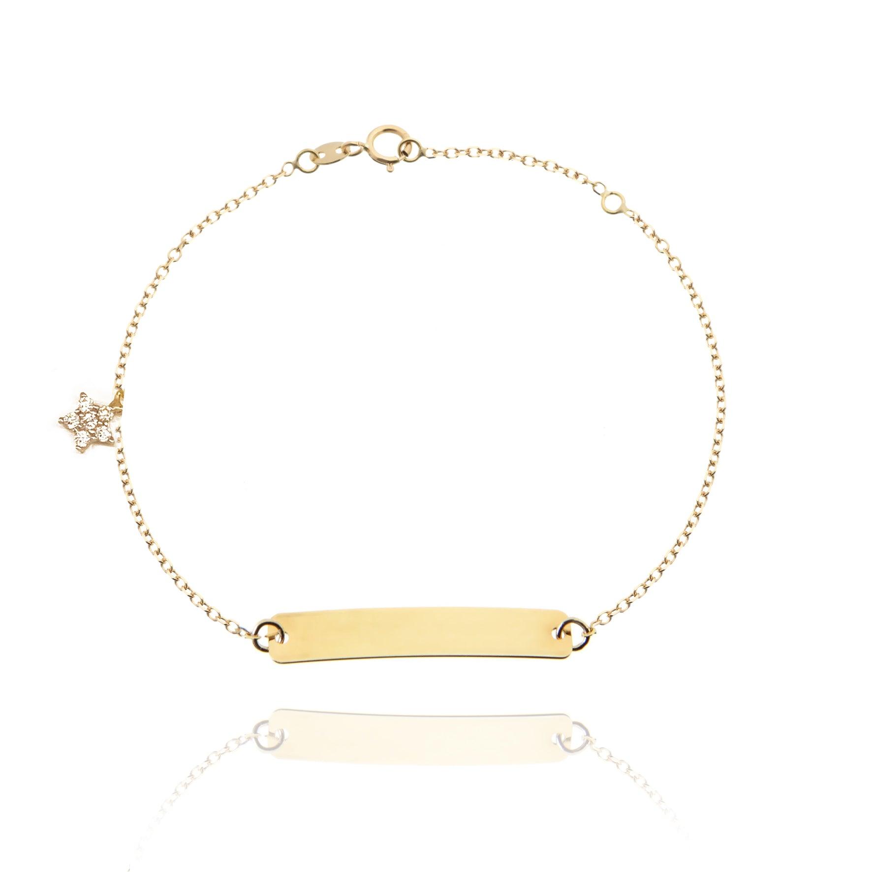 Stella pendente e Zirconi targhetta