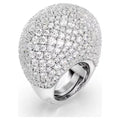 Swarovski Anello Cocktail Sublima Grande Bianco Placcato Rodio - 50-55 - ANELLI