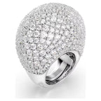 Swarovski Anello Cocktail Sublima Grande Bianco Placcato Rodio - 50-55 - ANELLI