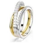 Swarovski Anello Hyperbola Taglio misto, Bianco, Mix di finiture