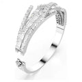 Swarovski Bracciale Rigido Matrix | Taglio Misto Placcato Rodio Bianco - S - BRACCIALE