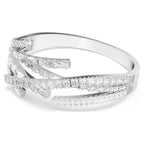 Swarovski Bracciale Rigido Matrix | Taglio Misto Placcato Rodio Bianco - BRACCIALE