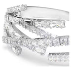 Swarovski Bracciale Rigido Matrix | Taglio Misto Placcato Rodio Bianco - BRACCIALE