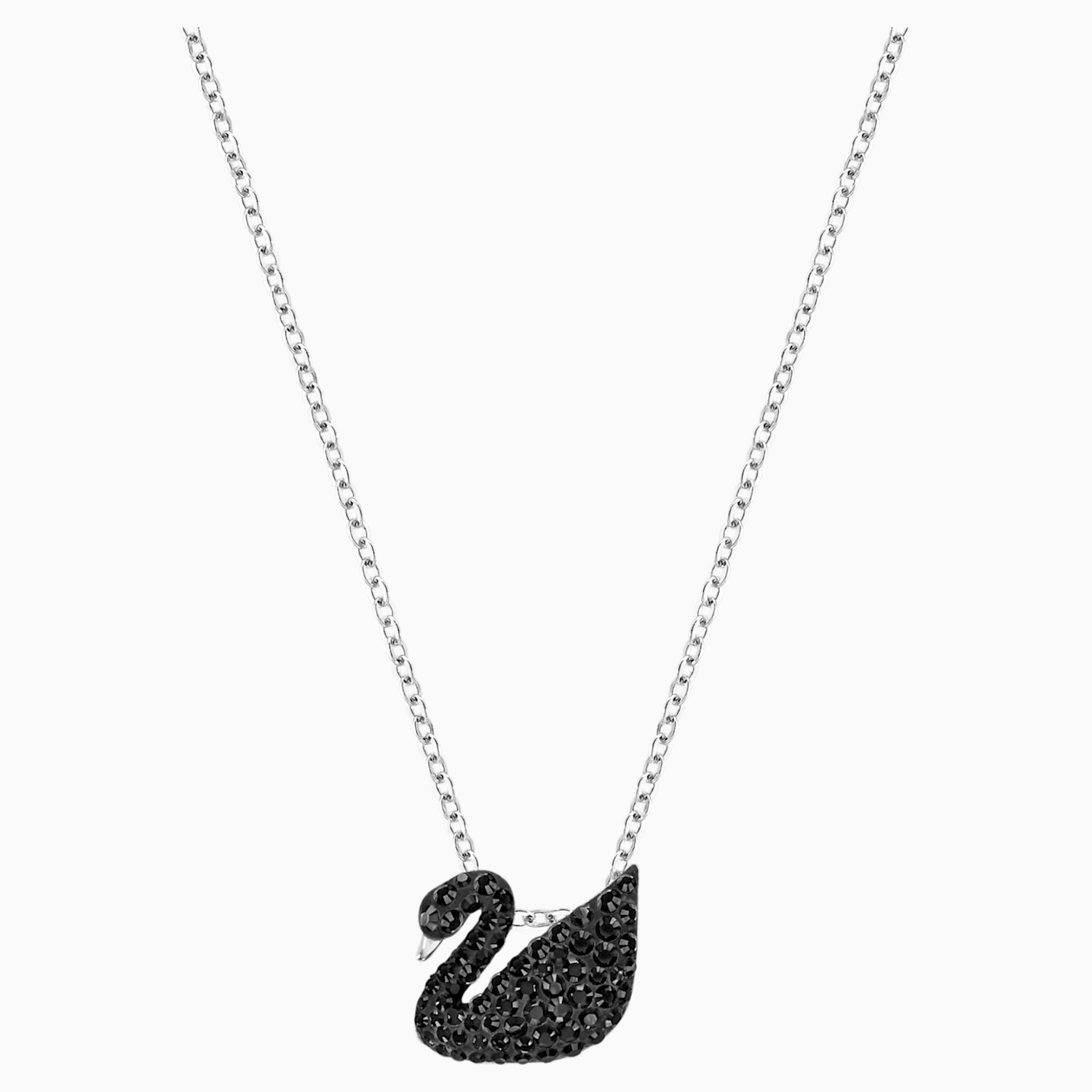 Swarovski collana donna gioielli Swarovski Iconic Swan NERO RODIO