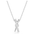 Swarovski Pendente Hyperbola Taglio misto, Twist, Bianco, Placcato rodio