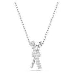 Swarovski Pendente Hyperbola Taglio misto, Twist, Bianco, Placcato rodio