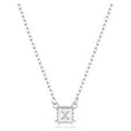 Swarovski Pendente Stilla Taglio squadrato, Bianco, Placcato rodio