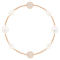 Swarovski Remix Collection Round Pearl Strand bianco, Placcato oro rosa Default Title