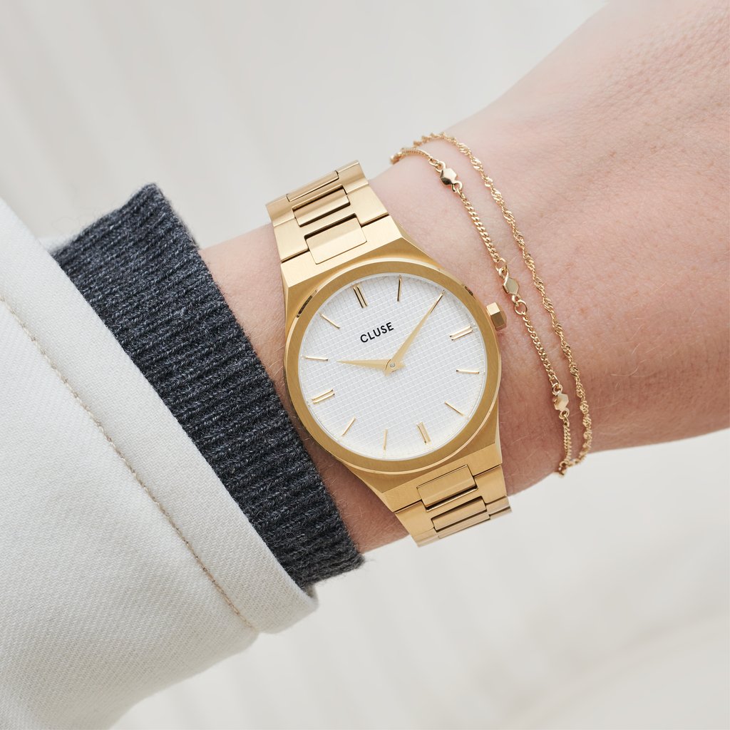 Vigoureux Steel White, Gold Colour