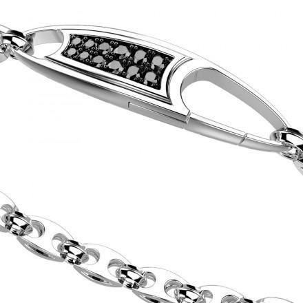 ZANCAN - BRACCIALE IN ARGENTO CON CHIUSURA GIOIELLO E PIETRE.