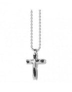 ZANCAN - COLLANA IN ARGENTO CON CROCE IRREGOLARE E PIETRE.