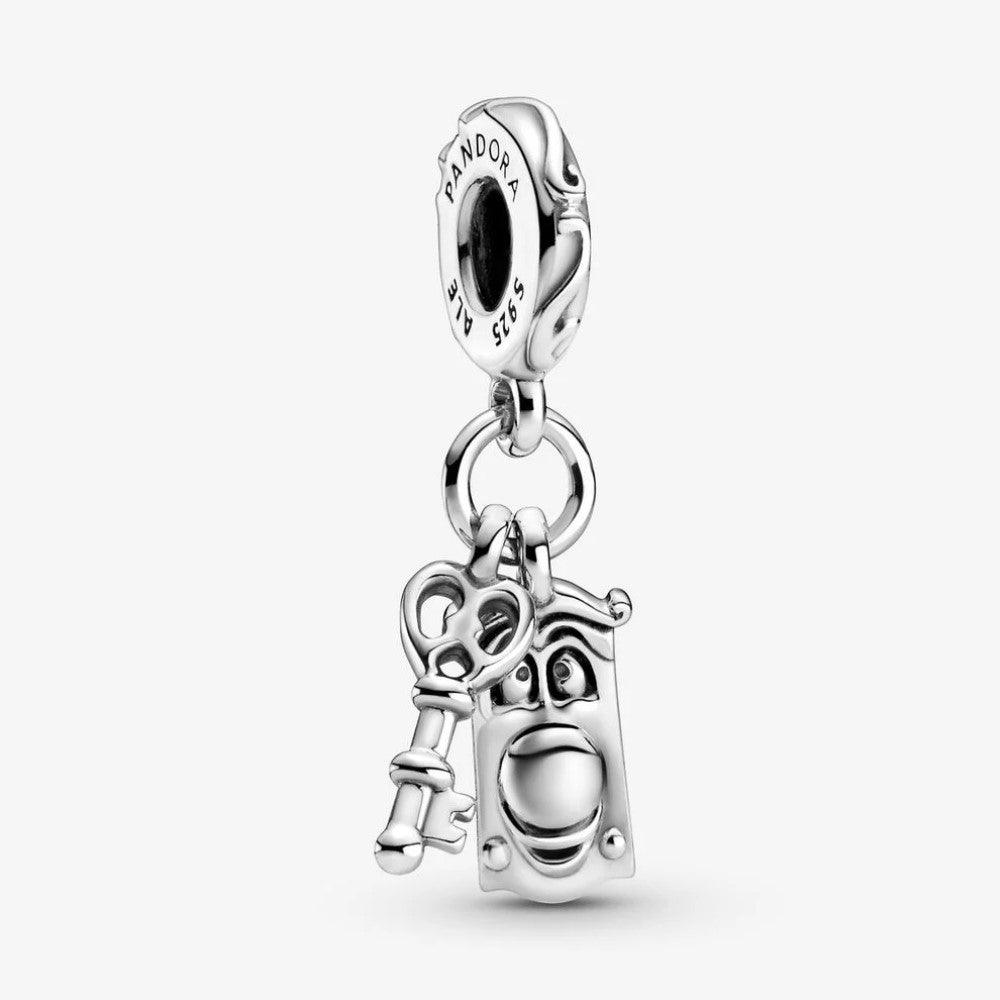 Charm Pendente Chiave e Signor Serratura Alice nel paese delle meraviglie Disney