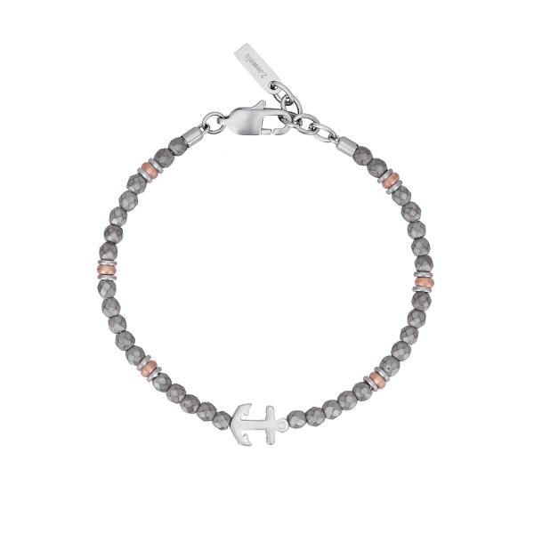 BRACCIALE 2 JEWELS UOMO HEMATITE GRIGIO