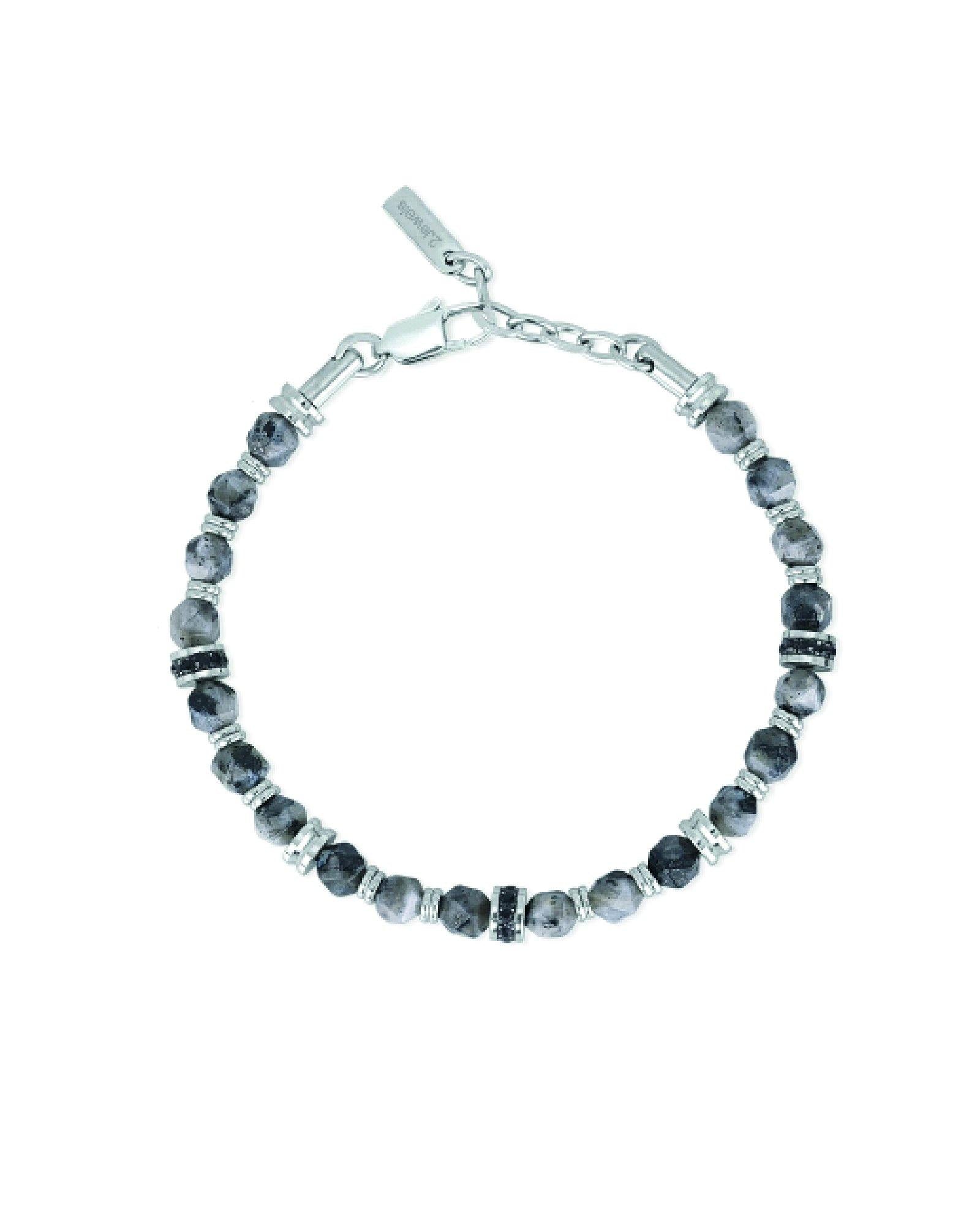 Bracciale labradorite e acciaio