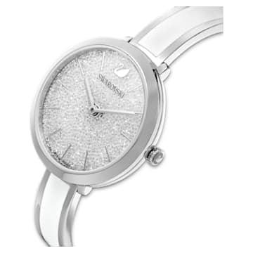 Orologio Crystalline Delight Fabbricato in Svizzera, Bracciale di metallo, Bianco, Acciaio inossidabile