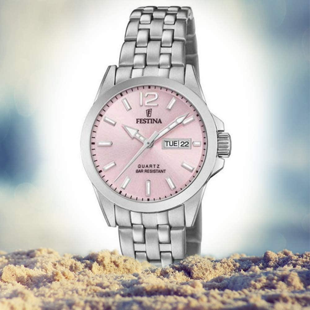 OROLOGIO FESTINA CLASSICS F20455/2 ROSÉ BRACCIALE IN ACIAIO, DONNA